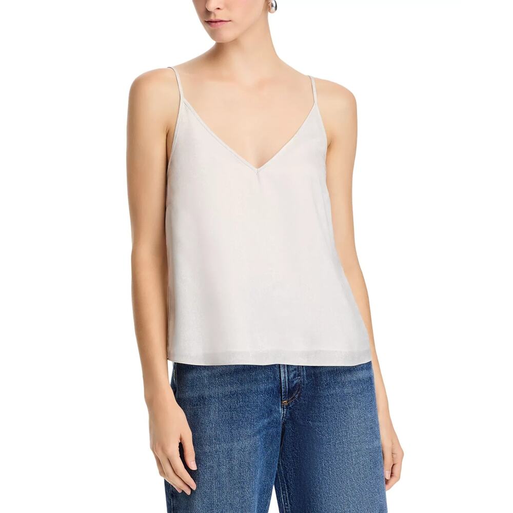Bella Dahl Women V Neck Camisole Top Metallic Size L 0516